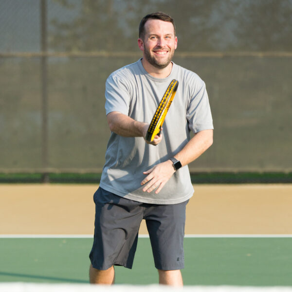 man playing tennis