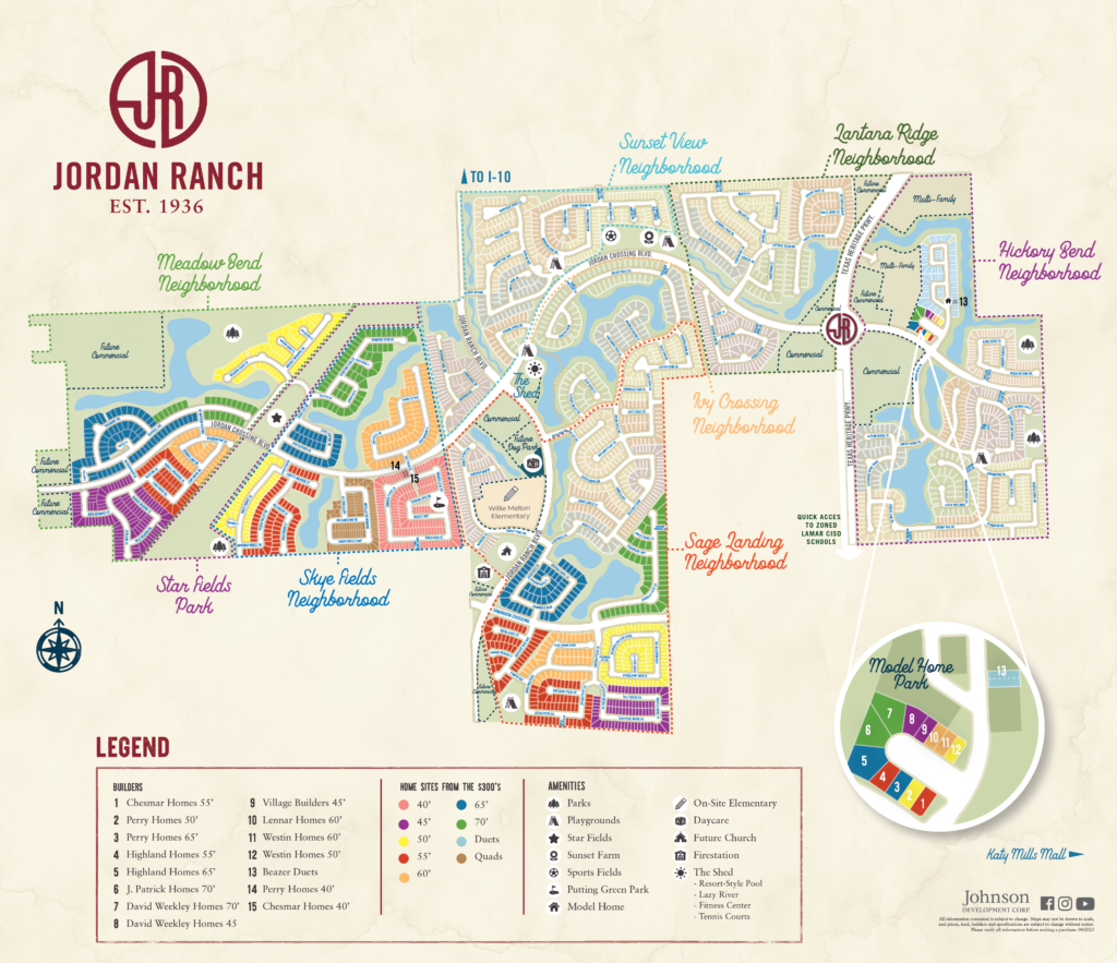 Jordan Ranch TX Community Map June 2025